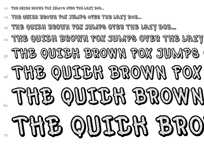 Mr.Poppey font waterfall